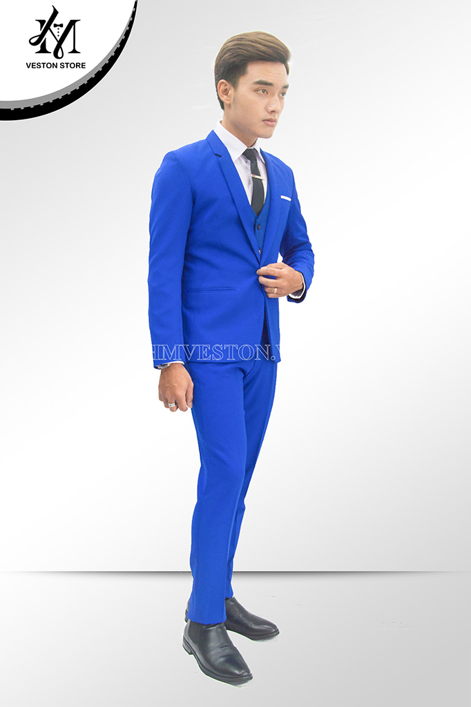 Combo bộ vest nam màu xanh coban giá 1.050 (1)