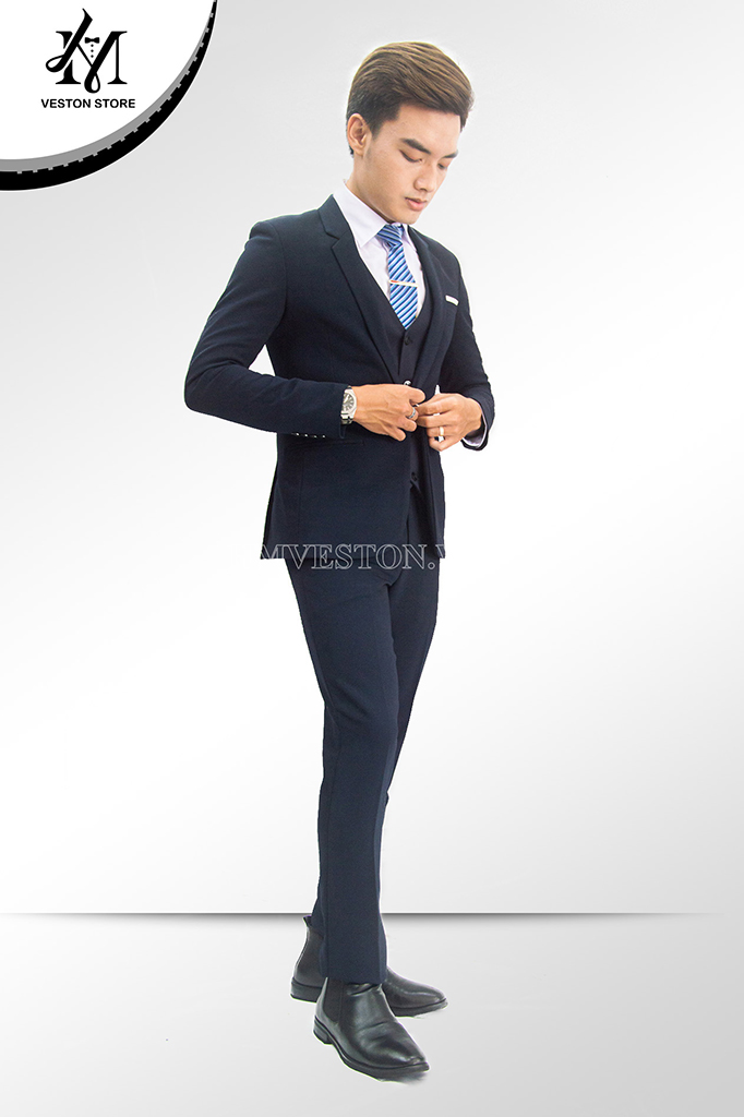 Combo bộ vest nam màu xanh đậm giá 1.050 (3)